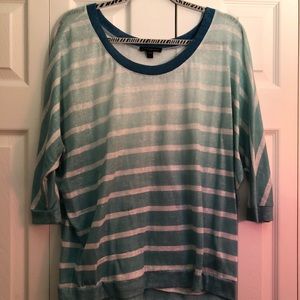 Ombré striped aqua lane Bryant shirt